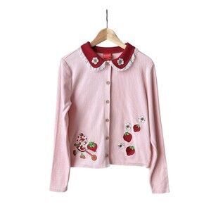 Strawberry Shortcake Portrait Collared Cardigan Women’s Size XL Box Lunch